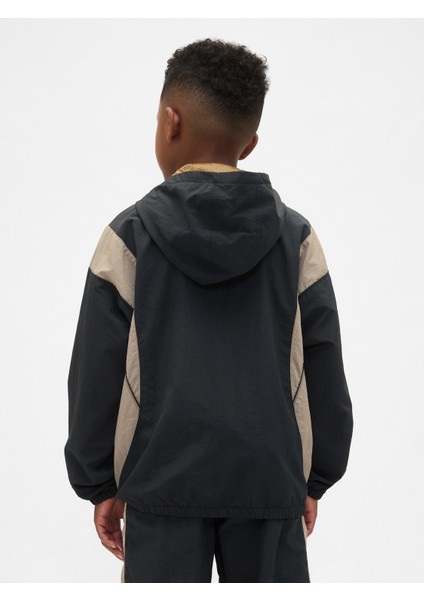 Erkek Çocuk Siyah %100 Geri Dönüştürülmüş Anorak Ceket fırsatları