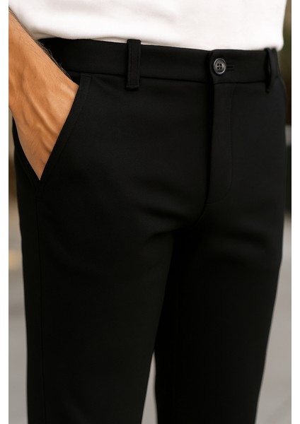 Erkek Düz Kesim Bilek Boy Kumaş Pantolon modelleri