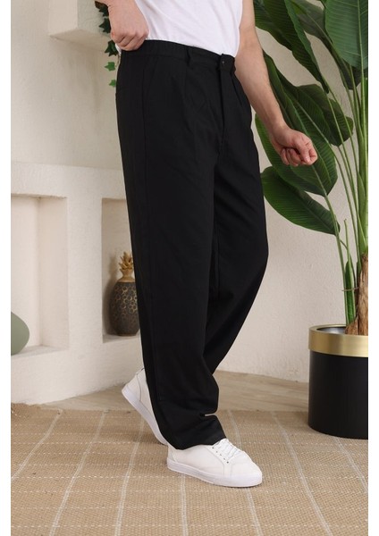 Erkek Beli Lastikli Pileli Baggy Pantolon fiyatları