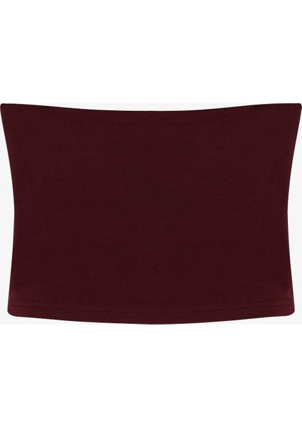 Basic Büstiyer Bluz Bordo