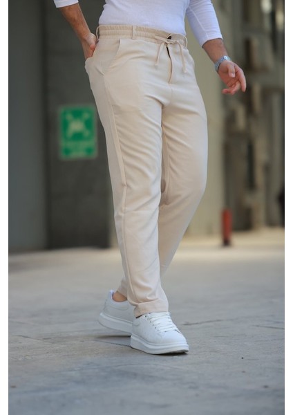 Erkek Beli Bağcıklı Jogger Pantolon
