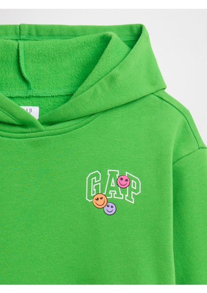 Kız Çocuk Yeşil Relaxed Gap Logo Sweatshirt fiyatları