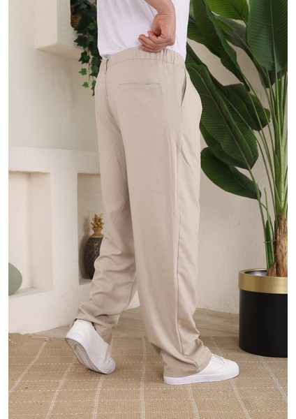 Erkek Beli Lastikli Pileli Baggy Pantolon modelleri