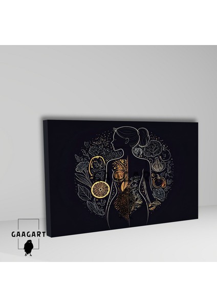 Tekli Yatay Kanvas Duvar Tablosu Siyah Diyetisyen Tablosu fiyatları