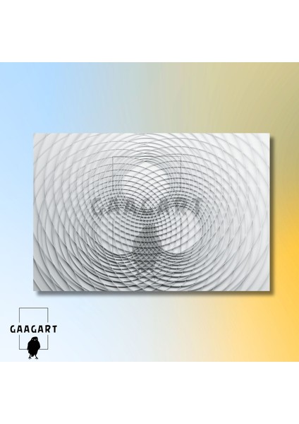 Tekli Yatay Kanvas Duvar Tablosu Çizgisel Derinlik modelleri