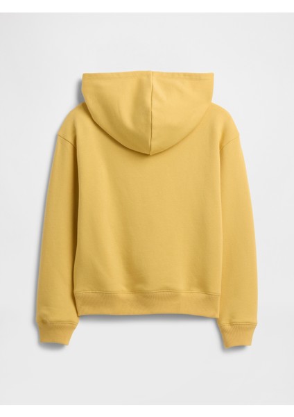 Kız Çocuk Sarı Relaxed Gap Logo Sweatshirt modelleri
