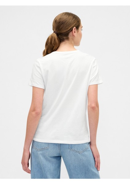 Kadın Beyaz 2'li Bisiklet Yaka T-Shirt fırsatları