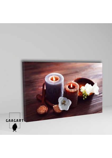 Tekli Yatay Kanvas Duvar Tablosu Baharatlar ve Spa Merkezi Mum fiyatları