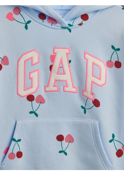 Kız Çocuk Mavi Relaxed Gap Logo Sweatshirt fiyatları