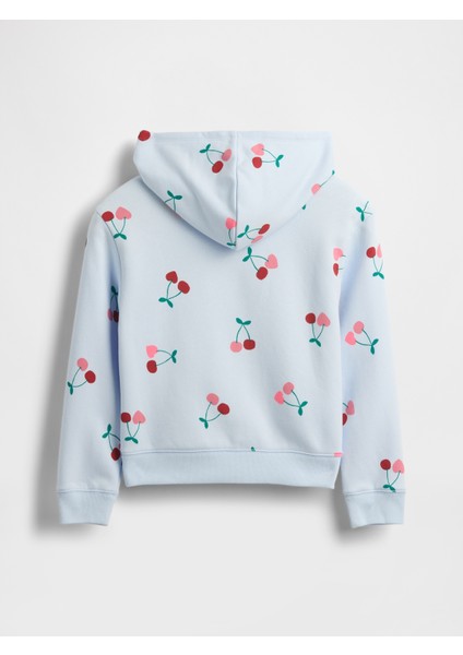 Kız Çocuk Mavi Relaxed Gap Logo Sweatshirt modelleri