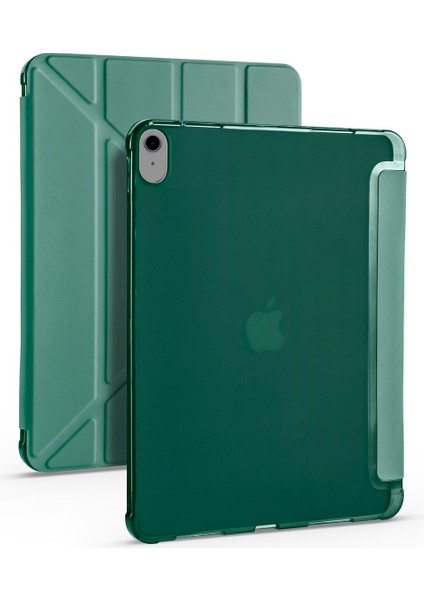 iPad Air 5. Nesil / 4. Nesil 10.9 Inç Uyumlu Kalemlikli, Uyku Modlu, Mıknatıslı, Üçgen Standlı Darbeye Dayanıklı Kılıf