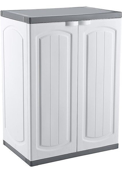 CLK-805 Plastik 2 Kapaklı Çok Amaçlı Banyo Dolabı Demonte Beyaz