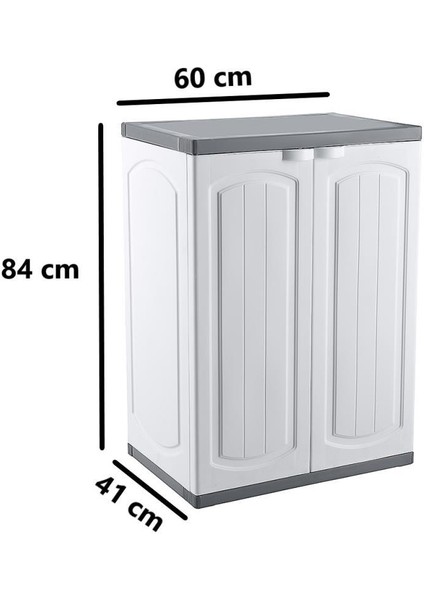 CLK-805 Plastik 2 Kapaklı Çok Amaçlı Banyo Dolabı Demonte Beyaz fiyatları