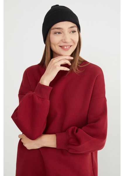 3 Iplik Basic Bisiklet Yaka Oversize Sweatshirt fiyatları