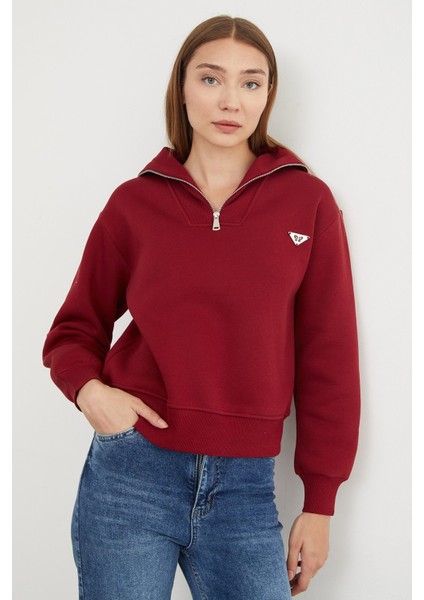 3 Iplik Üçgen Metal Armalı Sweatshirt