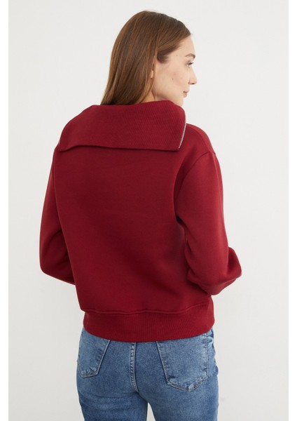 3 Iplik Üçgen Metal Armalı Sweatshirt