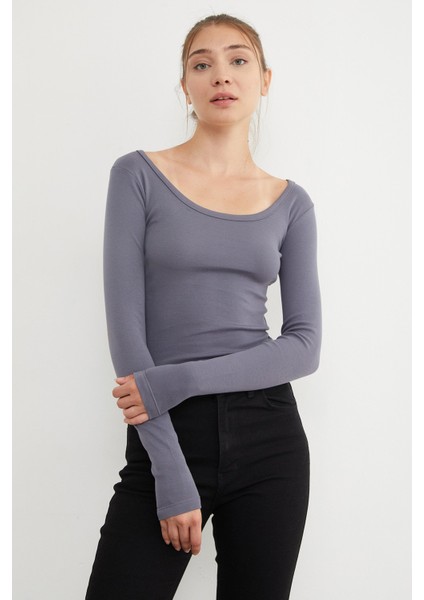 Basic U Yaka Modal Bluz fiyatları