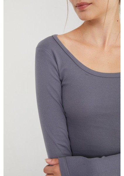 Basic U Yaka Modal Bluz indirimleri