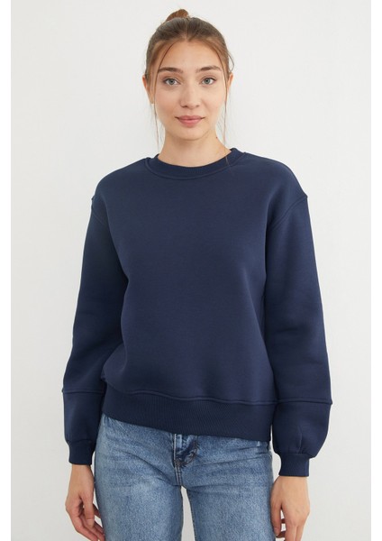 3 Iplik Basic Bisiklet Yaka Sweatshirt fiyatları