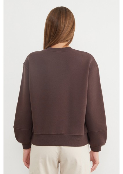 3 Iplik Basic Bisiklet Yaka Sweatshirt indirimleri