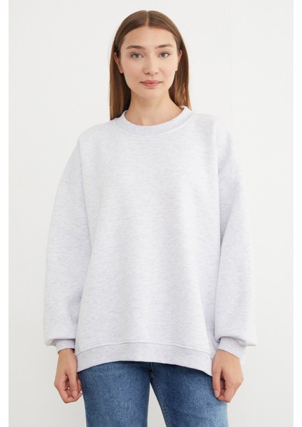 3 Iplik Basic Oversize Sweatshirt modelleri