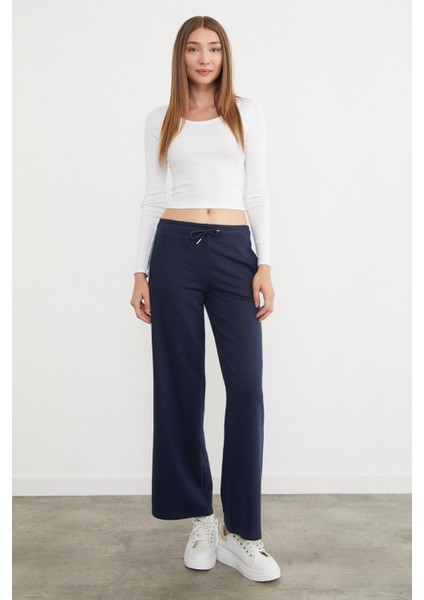 Beli Bağcıklı Palazzo Eşofman Altı