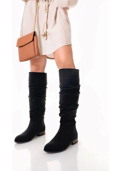 Winda Siyah Süet Körüklü Çizme fiyatları