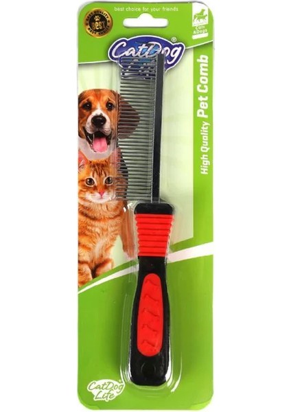 tüy ve Kıtık Açıcı Kedi Köpek Tarağı Tek Taraflı Metal Dişli Evcil Hayvan Bakım Fırçası