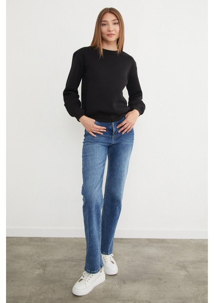 3 Iplik Basic Bisiklet Yaka Sweatshirt modelleri