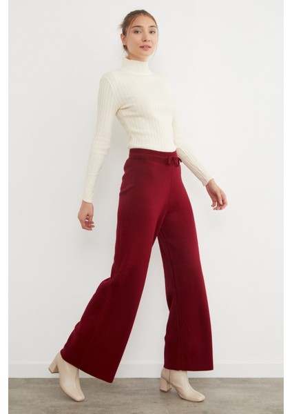 Beli Lastikli Palazzo Triko Pantolon