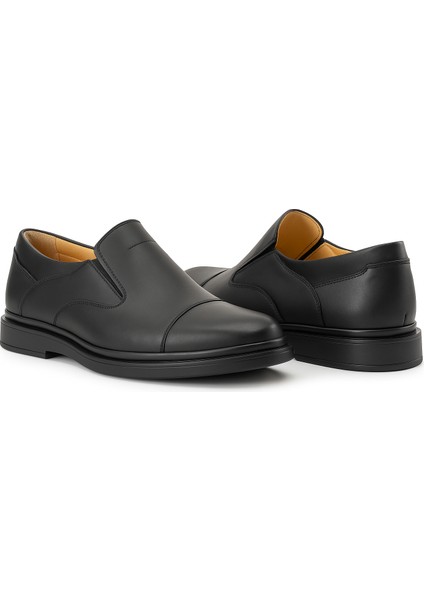 GR0378 Iç Dış Hakiki Deri Poli Taban Burun Dikiş Detaylı Erkek Günlük Klasik Ayakkabı