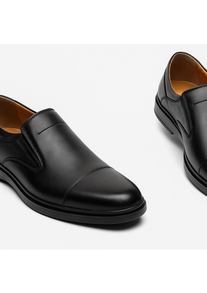 GR0378 Iç Dış Hakiki Deri Poli Taban Burun Dikiş Detaylı Erkek Günlük Klasik Ayakkabı indirimleri