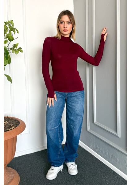 Kadın Parmak Geçmeli Yarım Balıkçı Body 21756 indirimleri