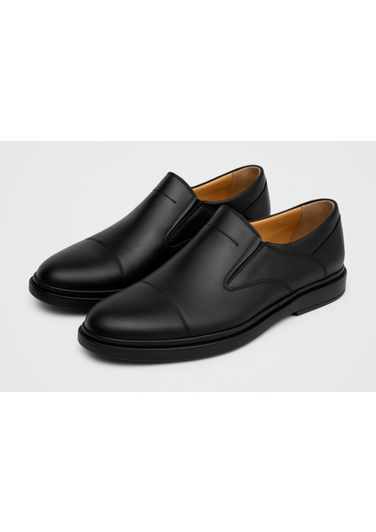 GR0378 Iç Dış Hakiki Deri Poli Taban Burun Dikiş Detaylı Erkek Günlük Klasik Ayakkabı