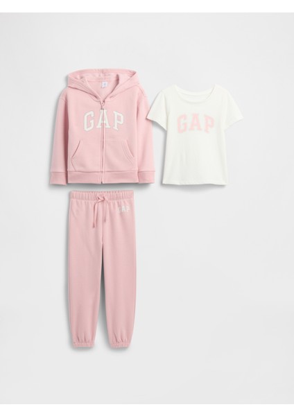 Kız Bebek Pembe Gap Logo Alt-Üst Takım Set
