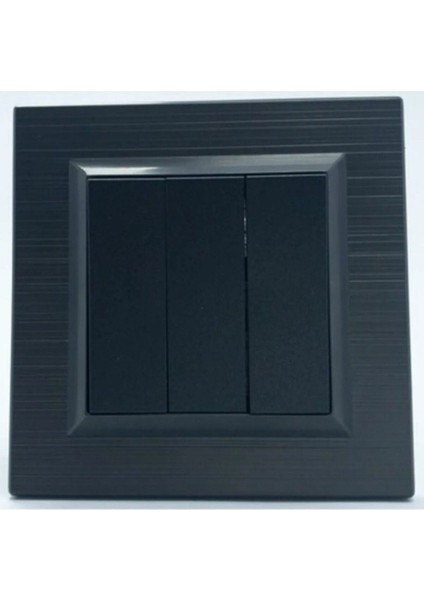 Quantum Siyah 3'lü Anahtar + Çerçeve