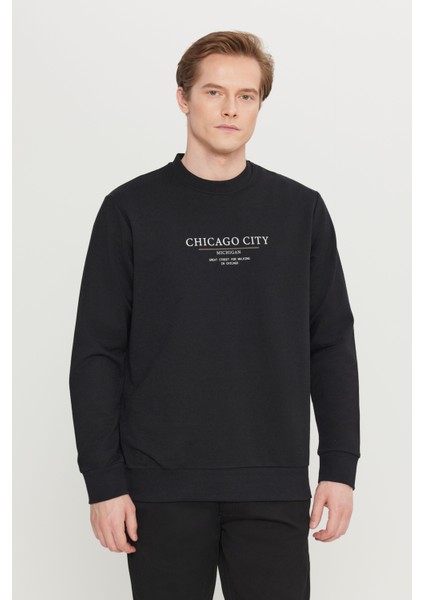 Pamuklu Standart Fit Normal Kesim Bisiklet Yaka Sweatshirt modelleri