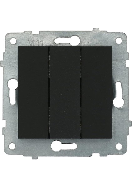 Quantum Siyah 3'lü Anahtar (Ovivo) Çerçeve Dahildir fiyatları