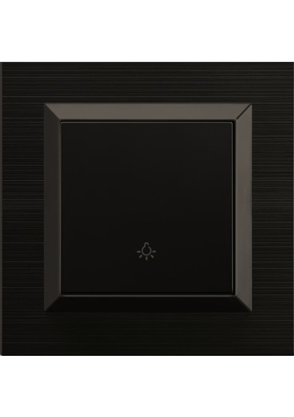 Quantum Siyah Zil Anahtarı Light (Kapı 0tomatiği) (Ovivo) Çerçeve Dahildir