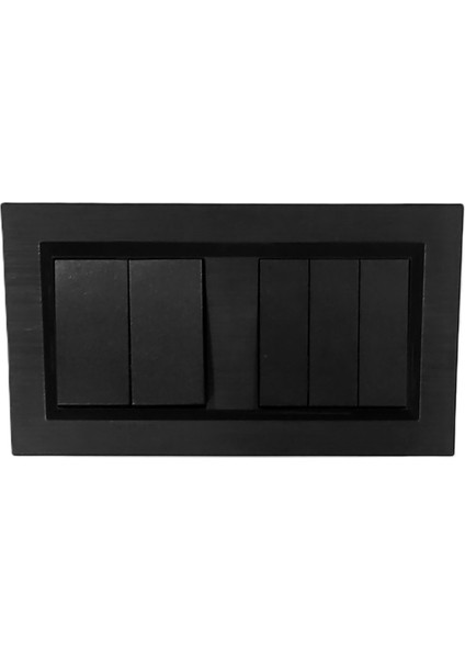 Ovivo Quantum Siyah Komütatör (Ikili Anahtar)+3'lü Anahtar 2'li Set