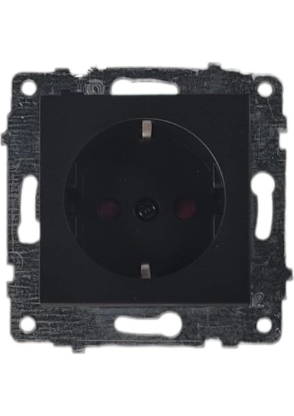 Ovivo Quantum Siyah Çocuk Korumalı Topraklı Priz Çerçeve Hariçtir.