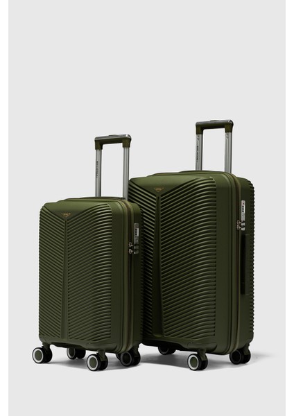 My-Pp 2'li Bilbao Orta&küçük Polipropilen Süper Esnek Kırılmaz Tekerlekli Valiz Bavul Seyahat