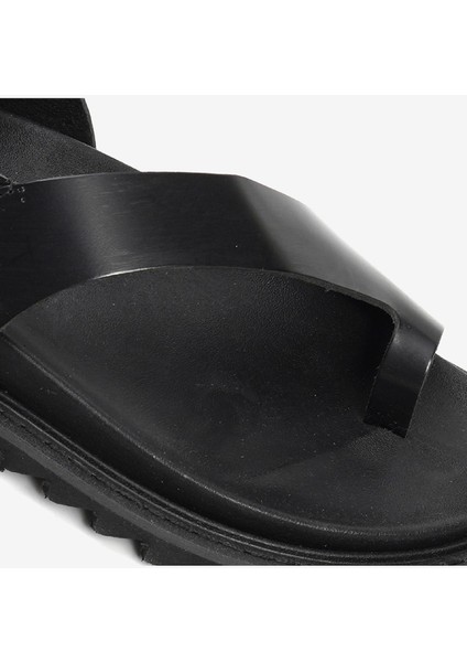Kadın Siyah Hakiki Deri Sandalet 3Y2CS50754 fırsatları