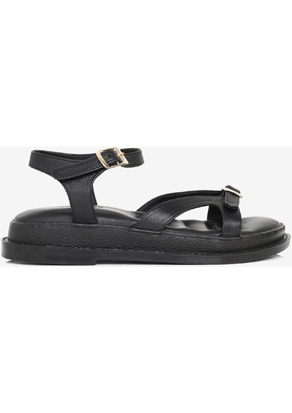 Kadın Siyah Hakiki Deri Sandalet 3Y2CS50735