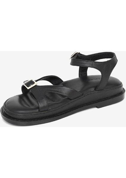 Kadın Siyah Hakiki Deri Sandalet 3Y2CS50735 fiyatları