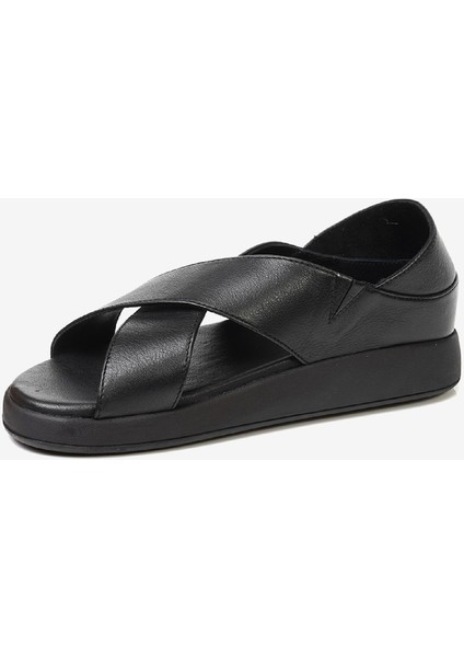 Kadın Siyah Hakiki Deri Sandalet 3Y2FS32270