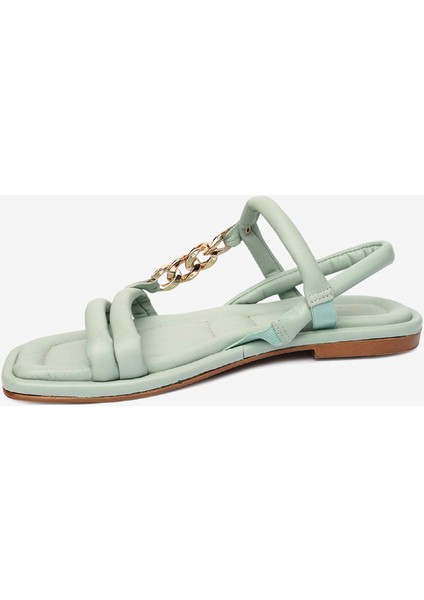 Kadın Mint Hakiki Deri Sandalet 4Y2YS50759 modelleri