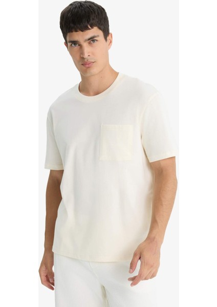 Bisiklet Yaka Penye Kısa Kollu Tişört F9767AX25SM modelleri