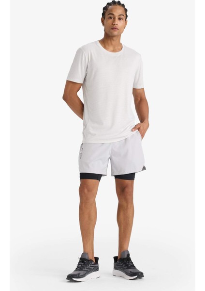 Fit Slim Fit Dar Kesim Sporcu İçi Taytlı Dokuma Şort F0010AX25AU