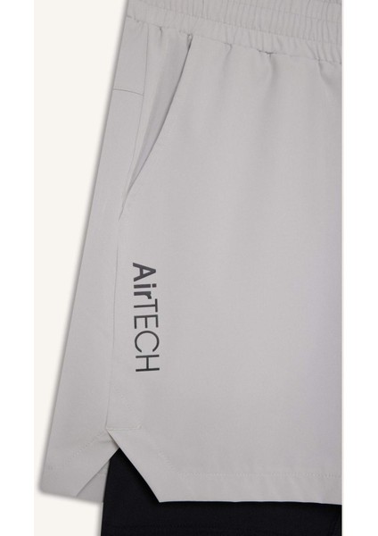 Fit Slim Fit Dar Kesim Sporcu İçi Taytlı Dokuma Şort F0010AX25AU